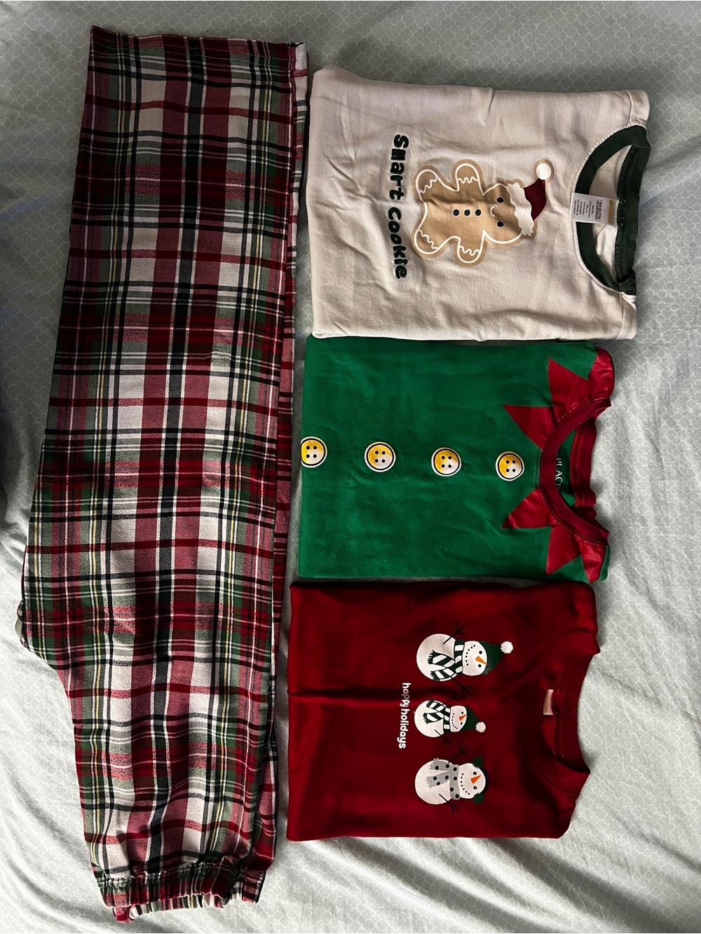 Gymboree Christmas Pajama Set - Red, Green, White, Plaid